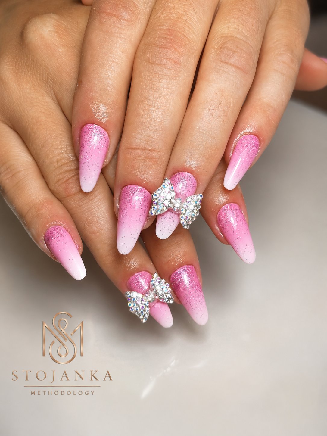 Pink Ombre with Bows